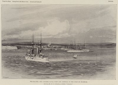 Wei-Hai-Wei, de Chinese marinehaven en arsenaal in de Golf van Pe-Chi-Li door Charles William Wyllie